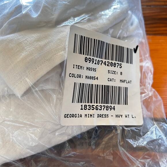 Madewell Georgia Embroidered Tank Dress 8 White NWT Linen Travel Resort Wedding - Picture 7 of 7